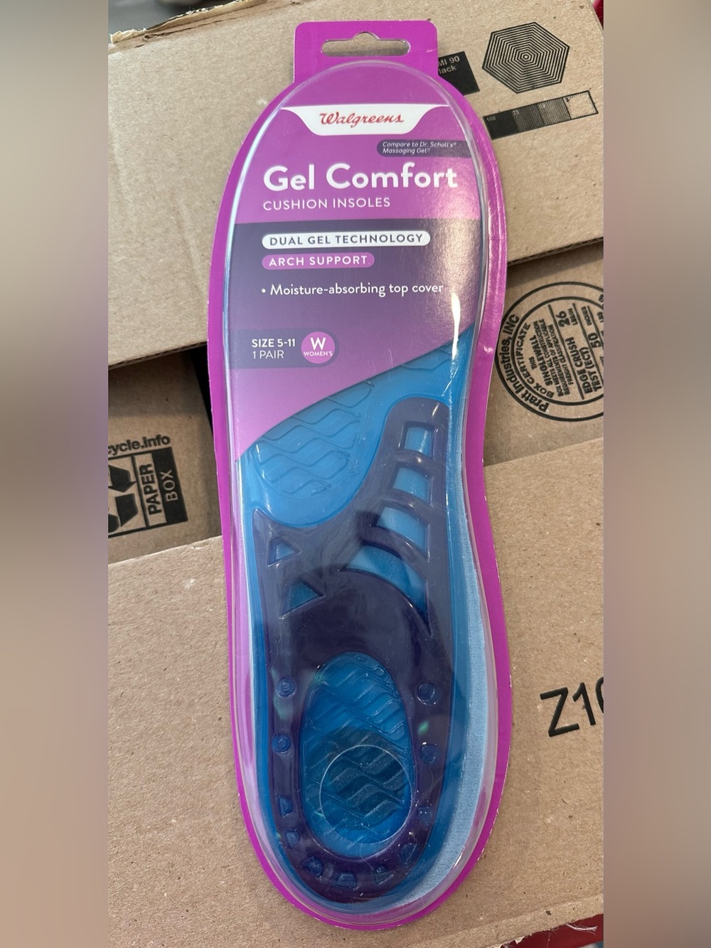 NEW - Walgreens Gel Comfort Cushion Insoles for Women